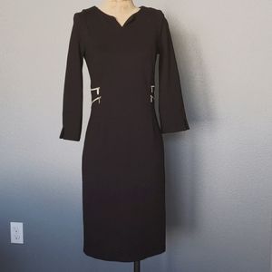 Seraphine Maternity Zipper Detail 3/4 Sleeve Dress US Size 2/UK Size Six EUC